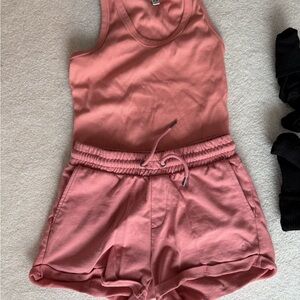Uniqlo cotton sleeveless tank top plus shorts